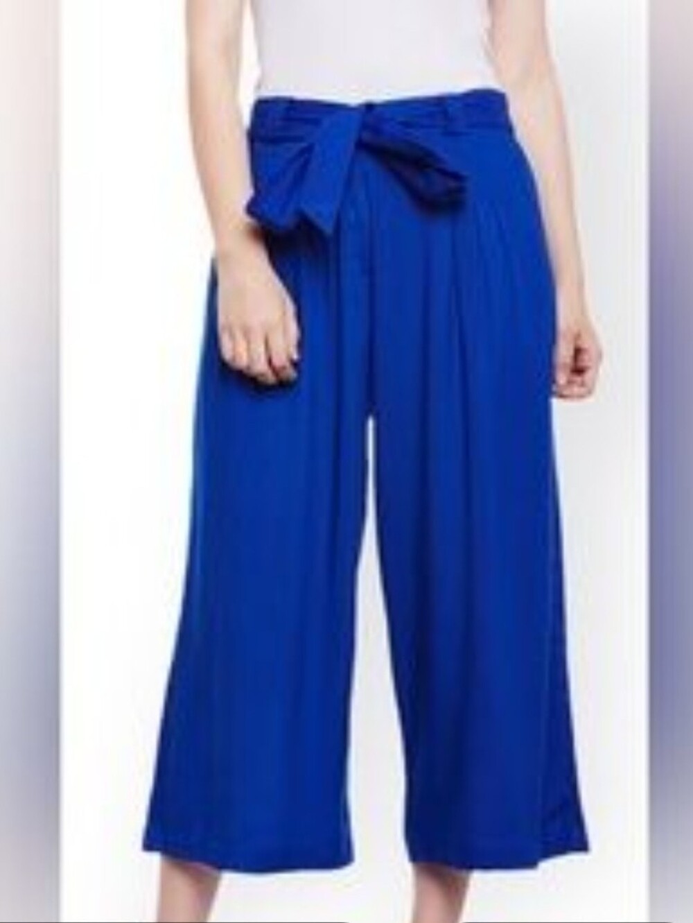 Fundamental Things Blue Crops Womens Plus  Size 14